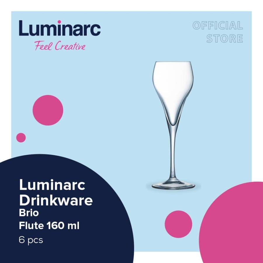 Luminarc Drinkware Brio - Flute 160 ml - 6pcs